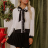 Cozy Cues Cable Knit Sweater Top in Ivory Image - 1