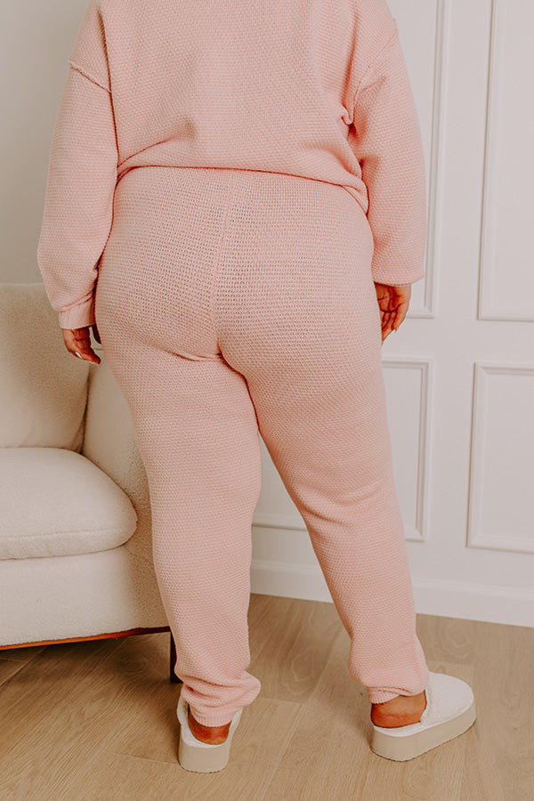 Chic Comfort High Waist Knit Joggers Curves Image - 3