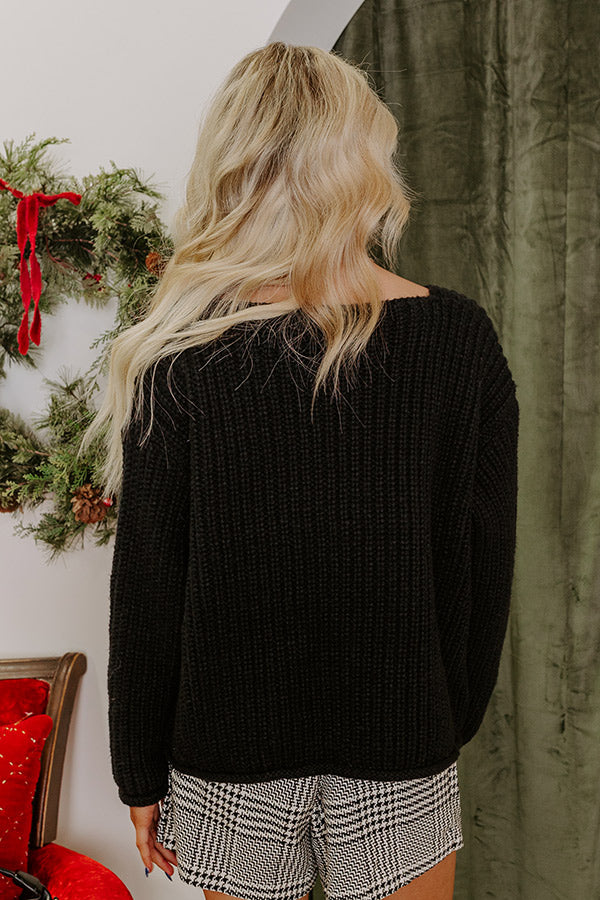 Cozy Cuddles Knit Cardigan in Black Image - 5