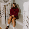 Cozy Cuddles Knit Cardigan in Maroon Image - 1