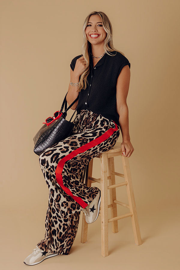 Paris Chic High Waist Leopard Pants Image - 1
