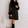 Cozy Elegance Tweed Knit Coat In Black Image - 1