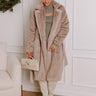 Warm Embrace Plush Coat In Taupe Image - 1