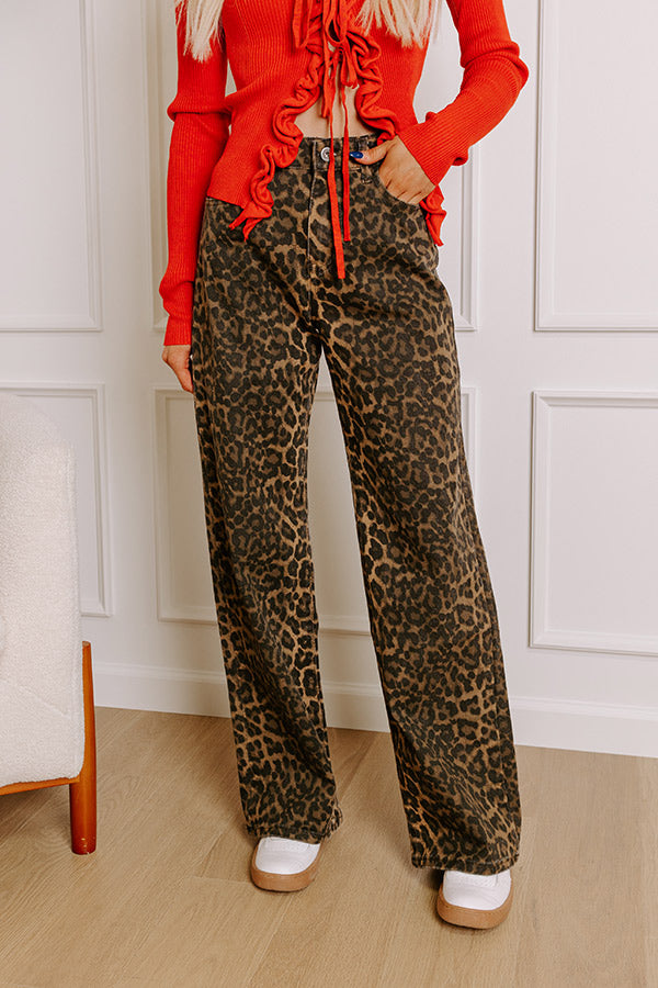 The Caitlin High Waist Leopard Pants Image - 2