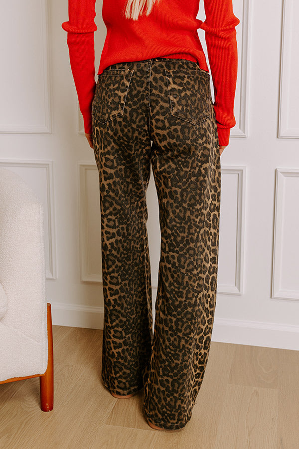 The Caitlin High Waist Leopard Pants Image - 3