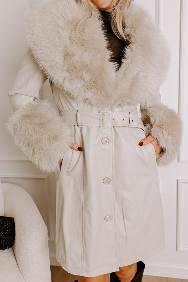 Cue The Chic Faux Leather Coat Image - 5