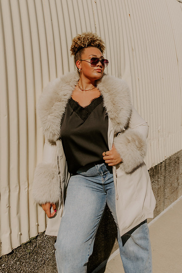 Cue The Chic Faux Leather Coat Image - 1