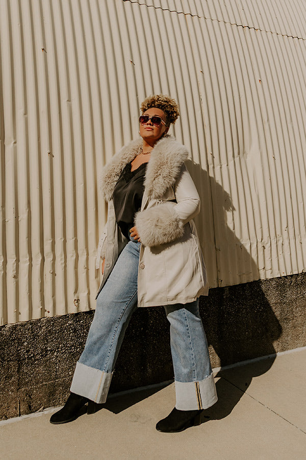 Cue The Chic Faux Leather Coat Image - 2