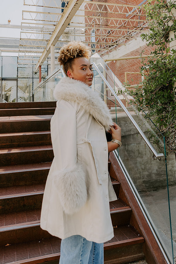 Cue The Chic Faux Leather Coat Image - 3
