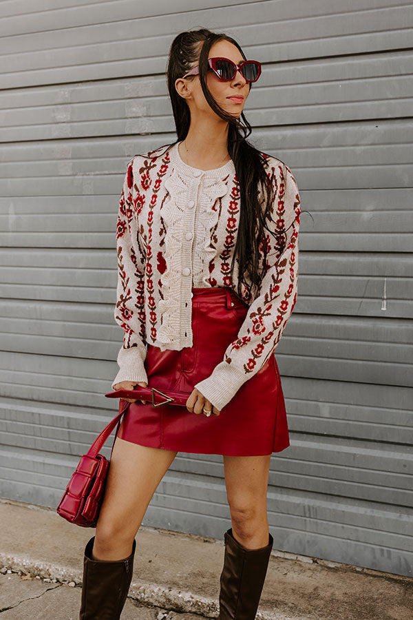 Charming Glance Floral Sweater Image - 1