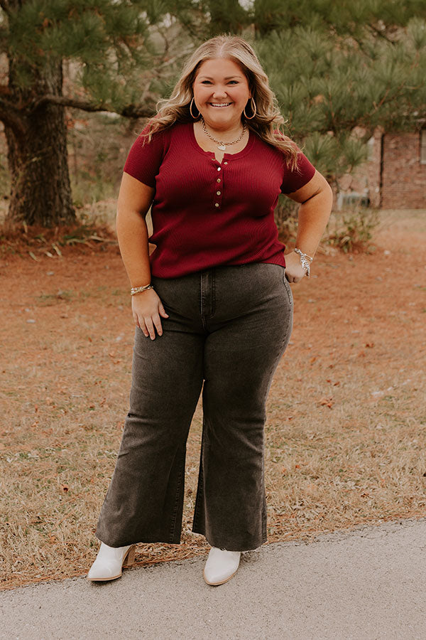 The Adriana High Waist Wide Leg Jean in Vintage Black Curves Image - 1