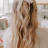 Bows And Kisses Eyelet Bow Hair Clip in Ivory Image - 1