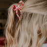 Coquette Cutie Bow Hair Claw Clip in Red Marble Image - 1