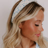 Girl Boss Tweed Headband in Beige Image - 1