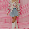 The Lana High Waist Denim Skort in Medium Wash Image - 1