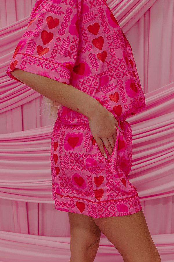 Cupids Dream High Waist Satin Pajama Shorts Image - 3