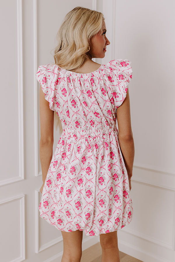 Embracing Love Floral Mini Dress Image - 4