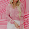Coquette Dreams Pearl Embellished Sweater Top Image - 1