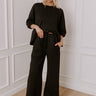Chic A La Mode High Waist Knit Pants in Black Image - 1
