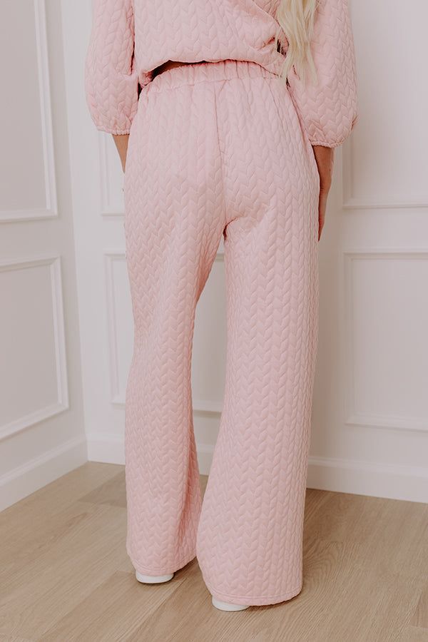 Chic A La Mode High Waist Knit Pants in Pink Image - 4
