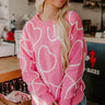 Candy Hearts Embroidered Knit Sweater Image - 1