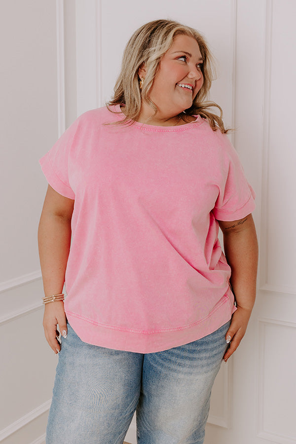 Chic Mindset Vintage Wash Tee Curves Image - 2