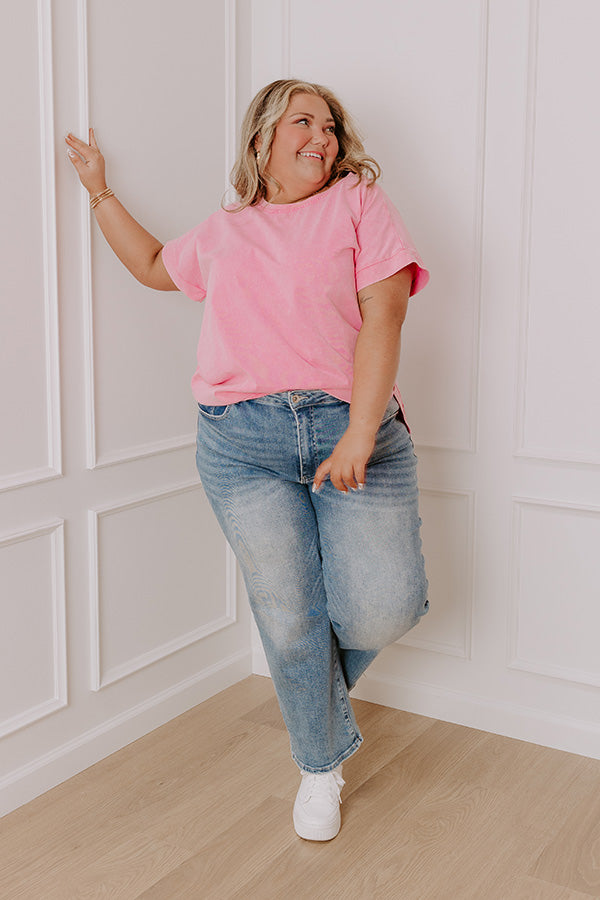 Chic Mindset Vintage Wash Tee Curves Image - 1