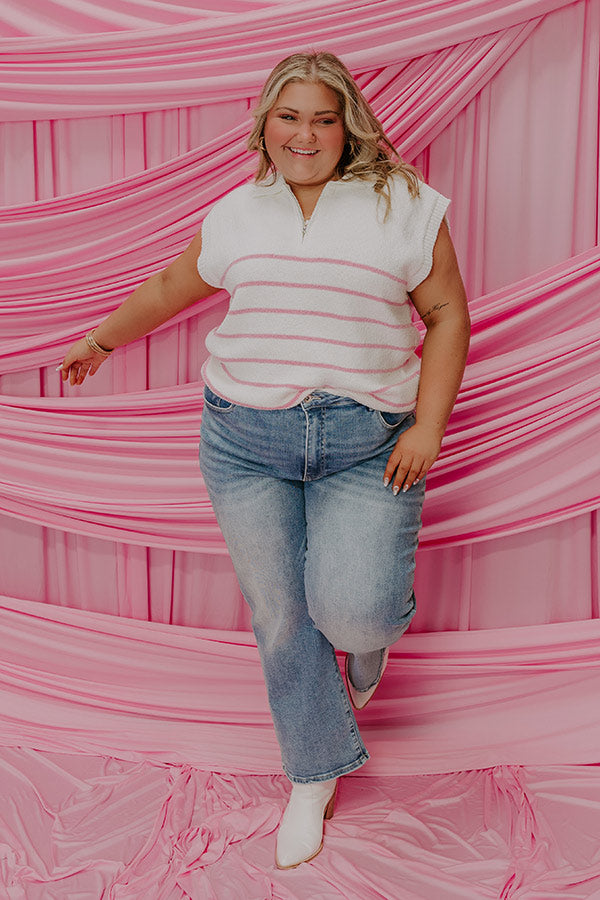 Sweet Treat Stripe Sweater Top Curves Image - 2