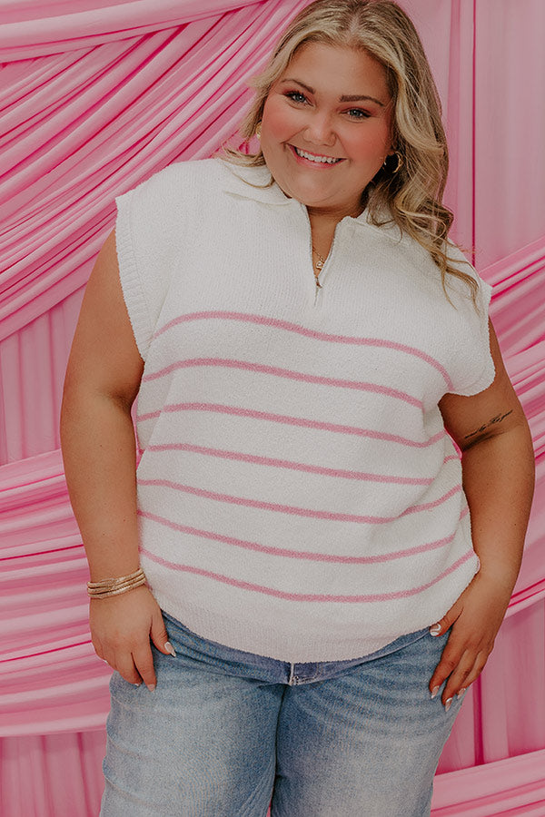 Sweet Treat Stripe Sweater Top Curves Image - 1