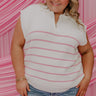 Sweet Treat Stripe Sweater Top Curves Image - 1