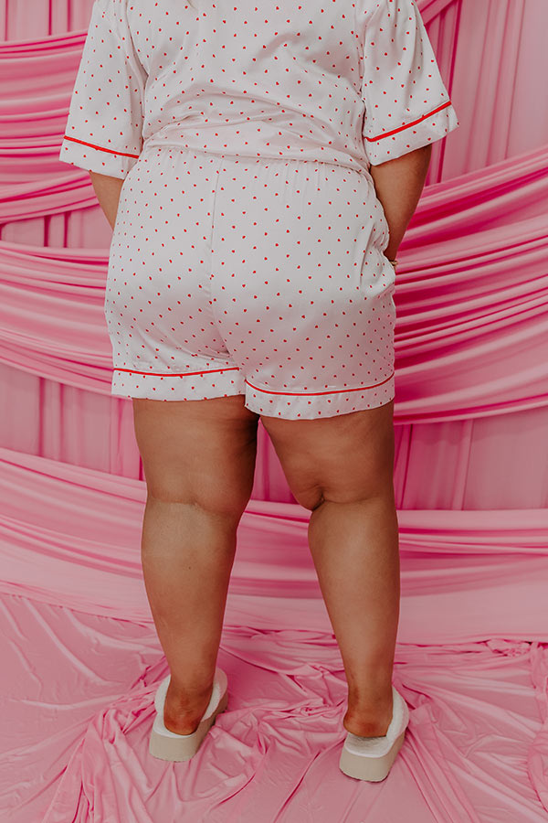 Stolen Hearts High Waist Satin Pajama Shorts Image - 4