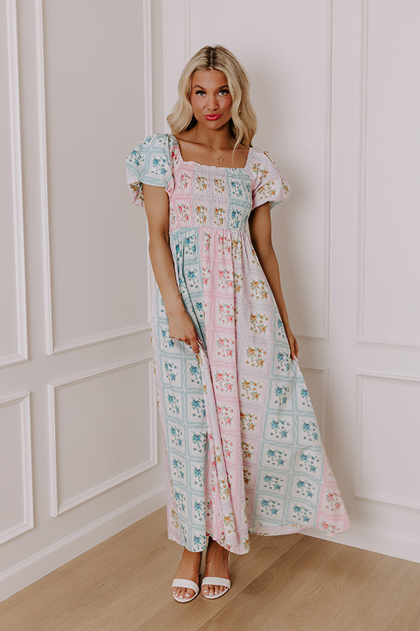 Countryside Charm Floral Maxi Dress Image - 3