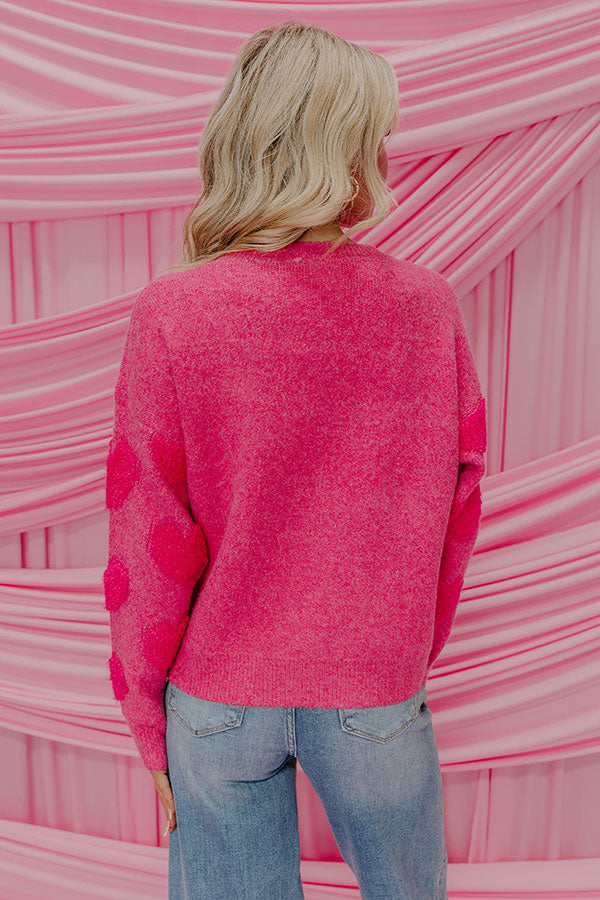 Bold Hearted Knit Sweater Image - 4