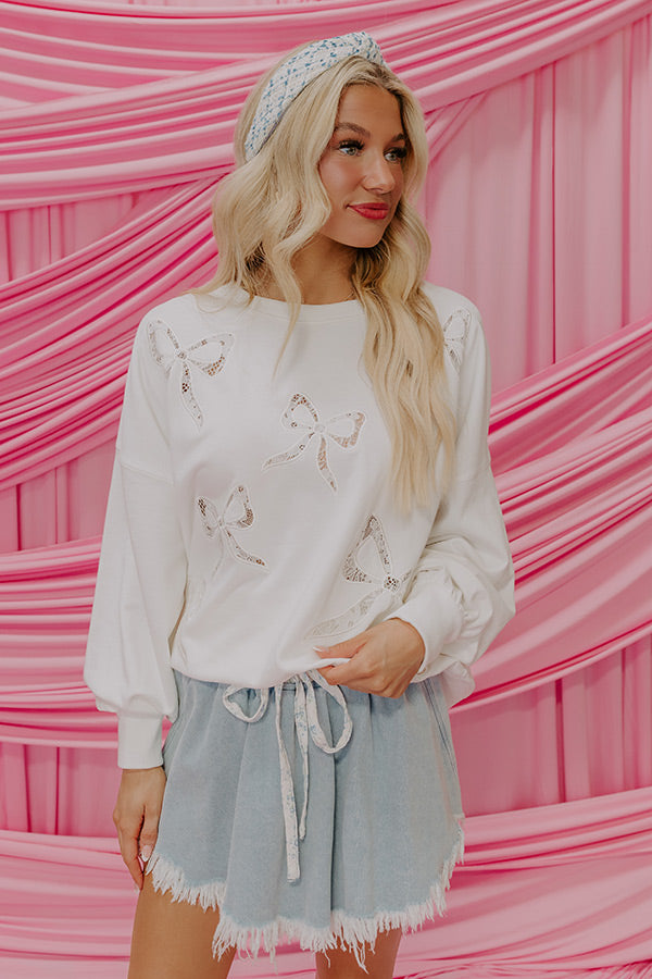 Cute Energy Embroidered Sweatshirt Image - 2