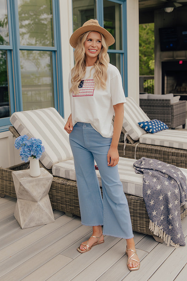 The Chloe Midrise Wide Leg Jean in Blue Image - 1