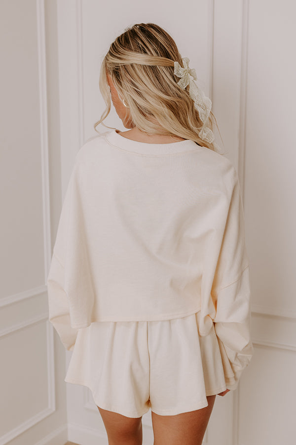 Charming Lifestyle Crop Sweatshirt Image - 4