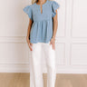 The Chloe Midrise Wide Leg Jean in White Image - 1