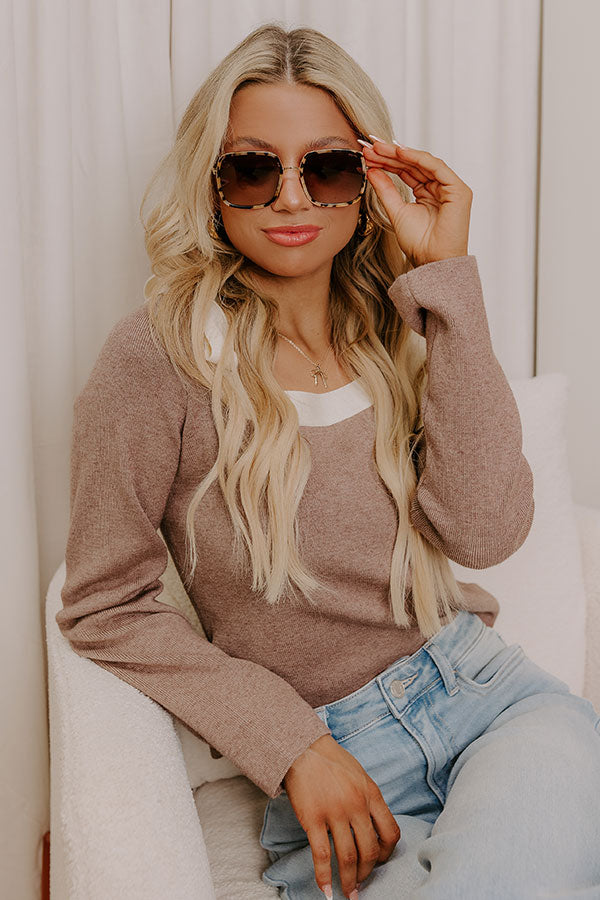 Freyrs Cosmo Square Sunglasses in Milky Tortoiseshell Image - 2