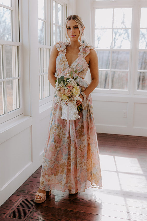 Dreamy Haze Floral Maxi Dress Image - 2