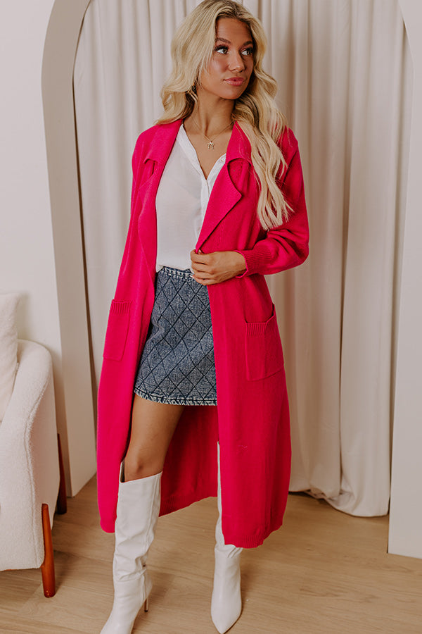 Chic A La Mode Knit Lightweight Coat Image - 1