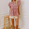 Brunch On The Patio Floral Top Image - 1