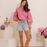 Kind Gesture Eyelet Top in Blush Image - 1