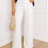 JUST USA Carley High Waist Wide Leg Jean in White Image - 1