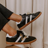 The Kimber Faux Leather Charm Sneakers in Black Image - 1