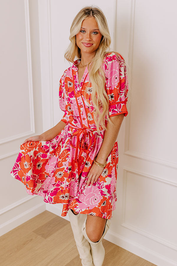 Sunny With A Chance of Blooms Mini Dress Image - 1
