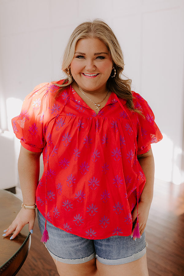 Sweetheart Moment Floral Top Curves Image - 2