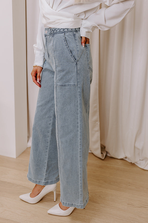 The Julie High Waist Wide Leg Jean in Light Wash Image - 4