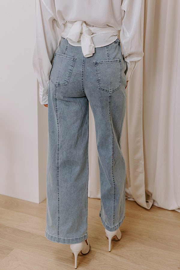 The Julie High Waist Wide Leg Jean in Light Wash Image - 5
