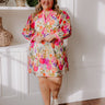 Life In Full Bloom Mini Dress in Pink Curves Image - 1
