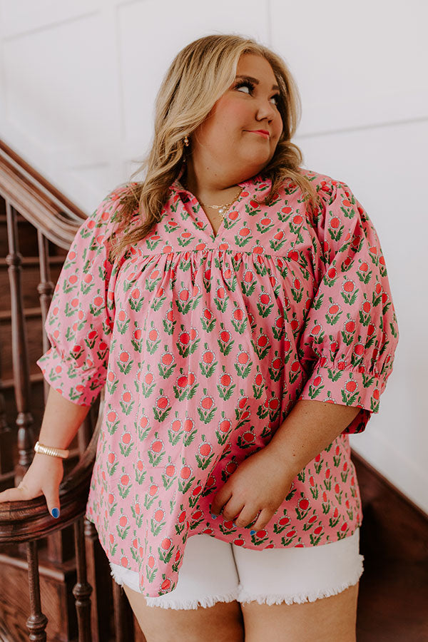 Boho Vibes Floral Top Curves Image - 1